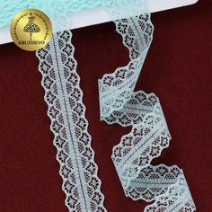 Кружево-трикотаж KRUZHEVO, арт. TBY 1659-1, 30мм, цвет 08 мята, уп.27,4м Ideal