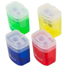 Точилка пластиковая ArtSpace 2 отверстия, контейнер, ассорти