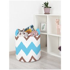 Корзина для игрушек JoyArty "Разноцветные зигзаги" 35x35 см