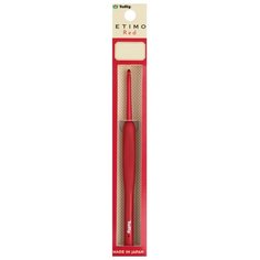 Крючок для вязания с ручкой ETIMO Red 6мм, алюминий/пластик, красный, Tulip, TED-100e