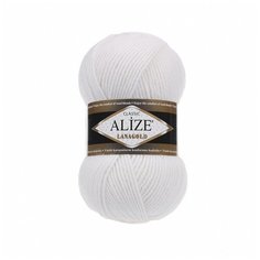 Пряжа для вязания Ализе LanaGold (49% шерсть, 51% акрил) 5х100г/240м цв.055 белый Alize