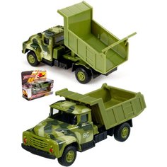 Машинка металлическая Play Smart 1:52 «Самосвал ЗИЛ Военный» 15 см. 6517-A Автопарк, инерционная