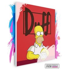 Картина по номерам на холсте Симпсоны - Duff, 60 х 90 см Красиво Красим