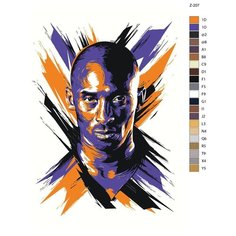 Картина по номерам Z-207 "Баскетболист Коби Брайант. Lakers" 40х60 Brushes Paints