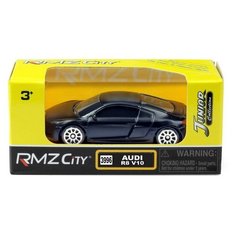 Машинка металлическая Uni-Fortune RMZ City 1:64 Audi R8 V10, без механизмов, черный матовый цвет