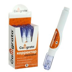 Корректор-карандаш, 8 мл, металлический наконечник, на основе растворителя Calligrata