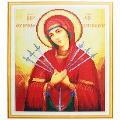 Алмазная мозаика икона 30 х 40 см, вышивка картины стразами, живопись 21 цвет Elite Life