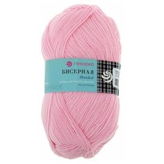 Пряжа Пехорка Бисерная, 100 % акрил, 100 г, 450 м, 1 шт., 76 розовый бутон