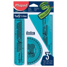 Чертежные инструменты 15см и 10см MAPED Twistn Flex, синий