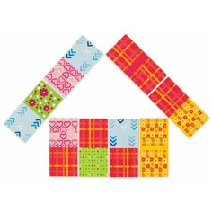 Игра развивающая Step Puzzle Домино в стиле patchwork 89815 Степ Пазл