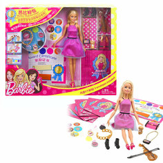 Кукла Barbie Розовое платье, аксессуары Mattel