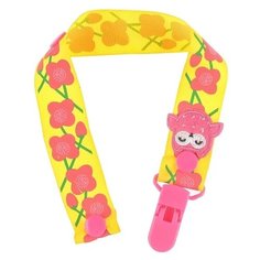 Держатель для соски-пустышки, ниблера, Mum&Baby "Совушка", прищепка на ленте нет бренда