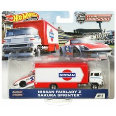 Hot Wheels Nissan Fairlady Z + Sakura Sprinter Premium Team Transport 2019