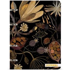 Тетрадь со сменным блоком А5 BrunoVisconti Ночные цветы 80 листов, линейка