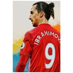 Картина по номерам на холсте Спорт Футбол (Златан Ибрагимович, Манчестер Юнайтед) - 7875 В 60x40