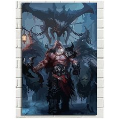 Картина по номерам игра Diablo III (Варвар) - 8585 В 60x40