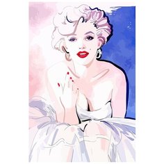 Картина по номерам на холсте музыка Мэрилин Монро - 8815 В 60x40