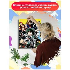 Картина по номерам Аниме моя геройская академия (Идзуку Мидория, Кацуки Бакуго) - 7989 В 30x40
