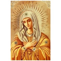 Картина по номерам на холсте икона (Святая)- 8793 В 60x40