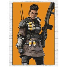 Картина по номерам на холсте игра APEX LEGENDS (Бангалор, Bangalore, Апекс) - 9281 В 60x40