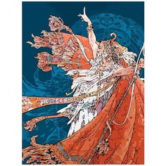 Картина по номерам на холсте настольная игра иниш INIS карточная игра персонаж - 6960 В 30x40