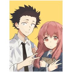 Картина по номерам на холсте форма голоса аниме - 1870 30X40