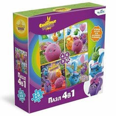 Пазл 4 в 1 4-6-9-12эл Солнечные зайчики. Вид 1 06606 Origami