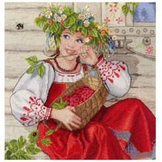 Набор для вышивания "Летняя красавица", 25x25 см, МП-студия М.П.Студия