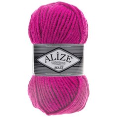 Пряжа Alize Superlana Maxi (Ализе Суперлана Макси) - 2 мотка 149 фуксия 75% акрил, 25% шерсть 100м/100г