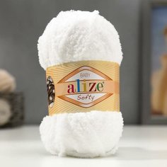 ALIZE Пряжа "Softy" 100% микрополиэстер 115м/50гр (450 жемчужный)