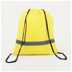 Зфтс Мешок для обуви на шнурке, светоотражающая полоса, цвет жёлтый