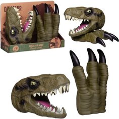 Игровой набор Junfa Игрушка на руку Голова и когти динозавра зеленые Китай
