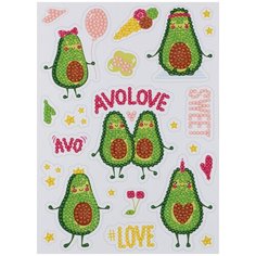 Кристальная (алмазная) мозаика "фрея" ALVN-112 наклейки "Авокадо" 14 х 19.5 см Freya