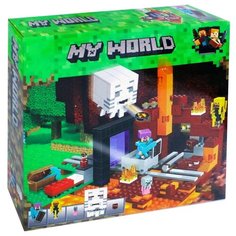 Планета Конструкторов / Конструктор / MY WORLD / майнкрафт / Портал в подземелье Нижний мир / 477 деталей Lari (Bela)