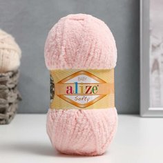 Пряжа "Softy" 100% микрополиэстер 115м/50гр (340 бледно -роз.) Alize