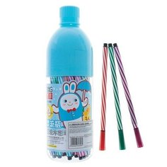 Фломастеры, 36 цветов, в пластиковой бутылке, вентилируемый колпачок, «Полоски», микс Сима ленд