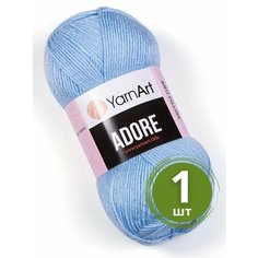 Пряжа YarnArt Adore (Адоре) - 1 моток 340 голубой, 100% акрил антипиллинг, 100 г 280 м