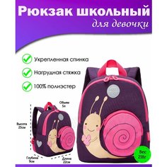 Рюкзак детский для девочки, дошкольный, для малышей, в садик GRIZZLY (фиолетовый - розовый)