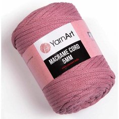Пряжа YarnArt Macrame cord 5mm пыльная роза (792), 60%хлопок/40%полиэстер/вискоза, 85м, 500г, 1шт