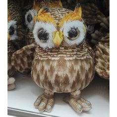 Мягкая плюшевая детская игрушка Сова лесная Птица 25см Frida