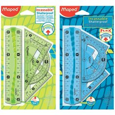Набор чертежный малый MAPED "Flex Mini" (линейка 15 см, 2 угольника, транспортир), ассорти, блистер, 244069