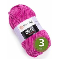 Пряжа YarnArt Dolce (Дольче) - 3 мотка Цвет: 794 роза 100% микрополиэстер 100г 120м