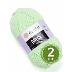 Пряжа YarnArt Dolce (Дольче) - 2 мотка Цвет: 850 светло-салатовый 100% микрополиэстер 100г 120м
