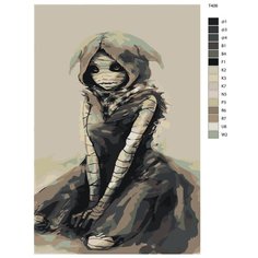 Картина по номерам Т406 "одноглазая сова. Токийский гуль" 70x110 Brushes Paints