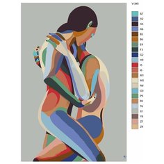 Картина по номерам V-345 "Цветная эротика", 70x110 см Brushes Paints