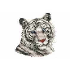Набор для вышивания крестом Искусница Белый тигр, 9*10см