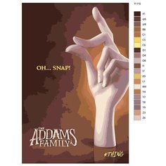 Картина по номерам Y-115 "Семейка Аддамс плакат" 80x120 Brushes Paints