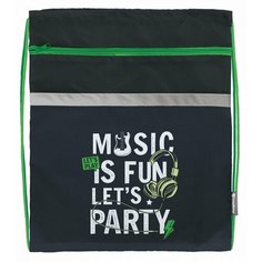 Мешок для обуви 1 отделение schoolформат Music, 49х41см, для мальчиков, большой, с карманом