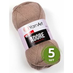 Пряжа YarnArt Adore (Адоре) - 5 мотков 368 св. кофейный, 100% акрил антипиллинг, 100 г 280 м