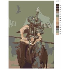 Картина по номерам U-113 "Восточные войны. Лучник" 70x110 см Brushes Paints